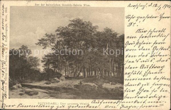 Kuenstlerkarte Ruysdael Der grosse Wald Gemälde-Galeri