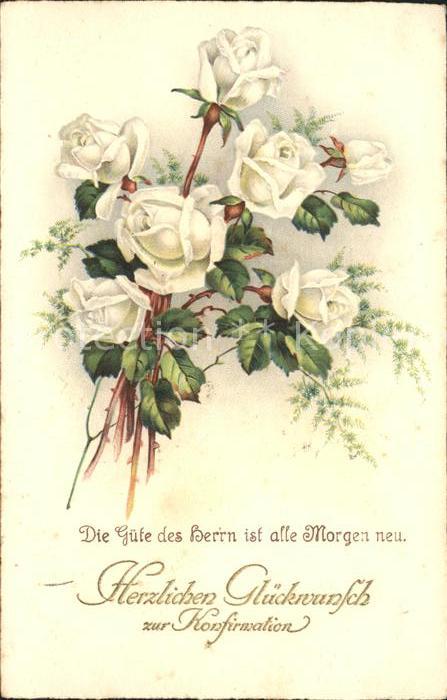 Konfirmation Rosen Litho