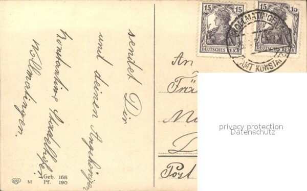 Pfingsten Pentecost Pentecote Rosen Vergissmeinnicht Litho – Bild 2