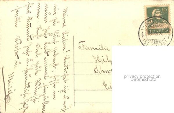 Neujahr Korb Stechpalmenbeeren Hagebutten Litho – Bild 2