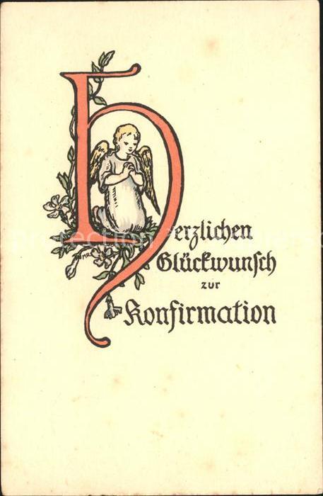 Konfirmation Schutzengel Künstlerkarte Martha Riggen
