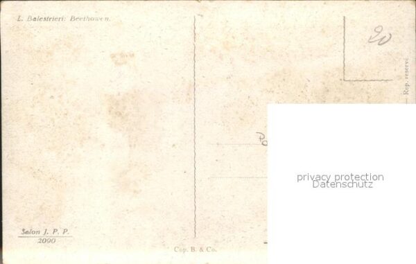Beethoven Künstlerkarte L. Balestrieri Salon J.P. – Bild 2