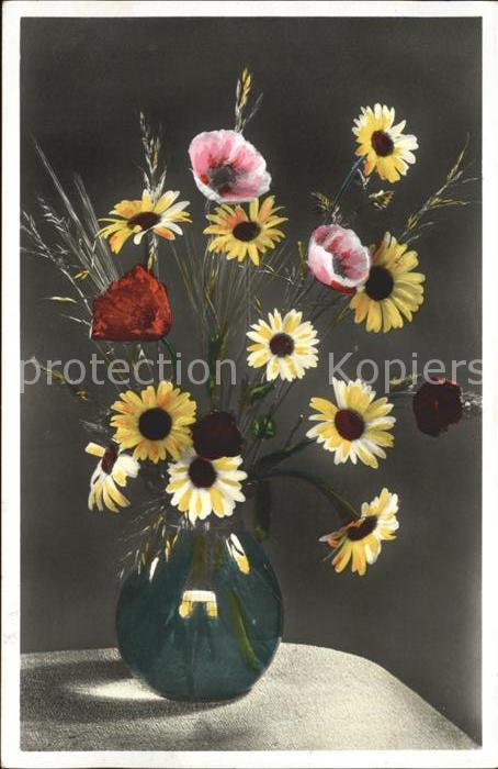 Foto Amag Nr. 65756 Margeriten Mohnblumen Vase