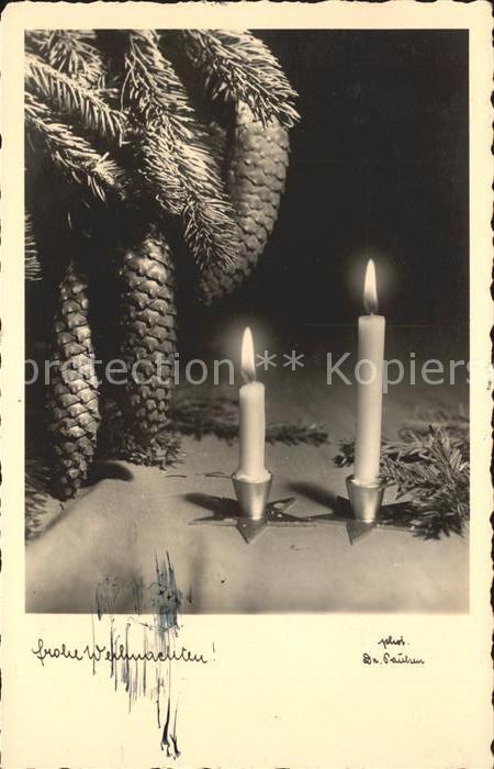 Weihnachten Tannenzapfen Kerzen