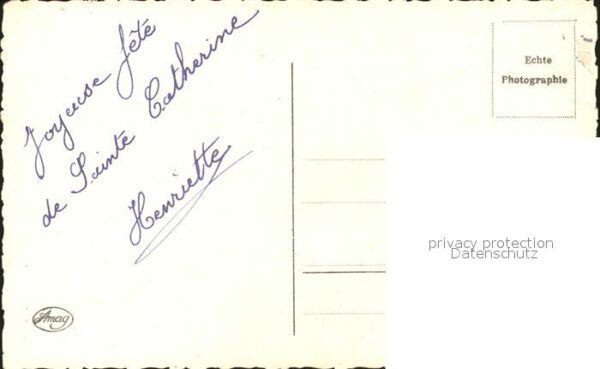 Foto Amag Nr. 3648 Frau Blumen St. Catherine Namensta – Bild 2