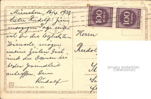Verlag Muenchner Kunst Nr. 169 M. Ebersberger Ananas Nektarinen Tr – Bild 2