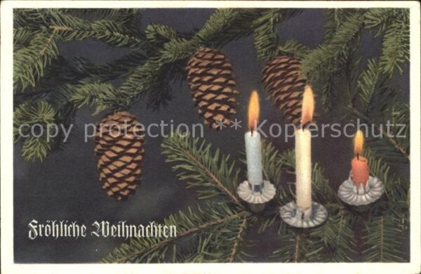 Tannenzapfen Kerzen Weihnachten