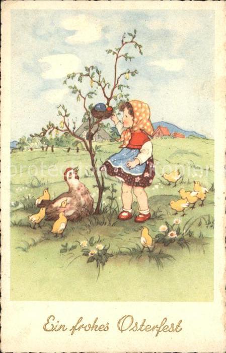 Ostern Easter Paques Huhn Küken Ostereier Kind
