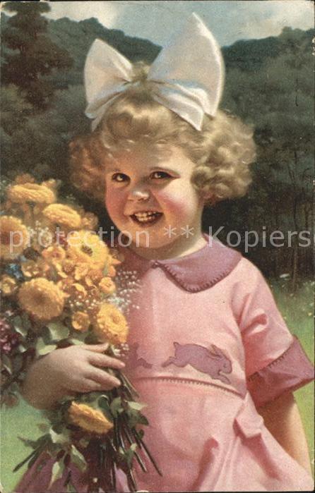 Kinder Child Enfants Blumen Schleife