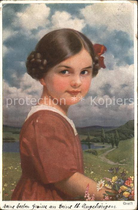 Kinder Child Enfants Gretl Blumen