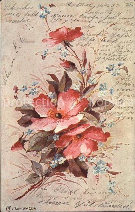 Rosen Vergissmeinnicht Verlag-CPF-Flora-Nr. 7