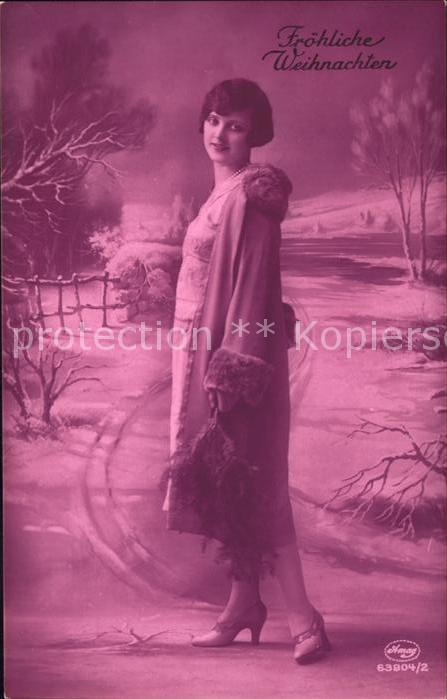 Foto Amag Nr. 63904/2 Frau Mistel Weihnachten