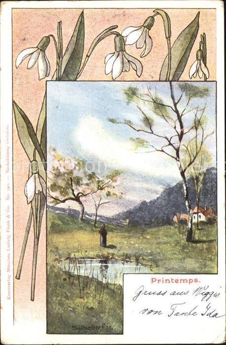 Jahreszeiten Frühling Printemps Schneeglöckchen Spli