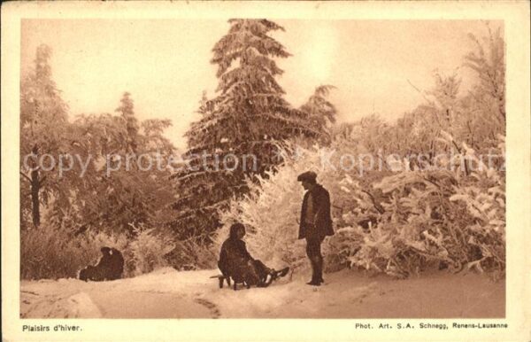 Schlitten Schnee Plaisirs d_hiver Foto-Schnegg