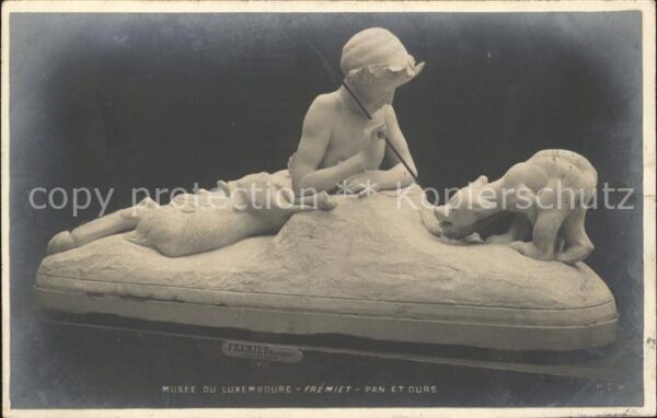 Skulpturen Pan et Ours Fremiet Musee du Luxembourg