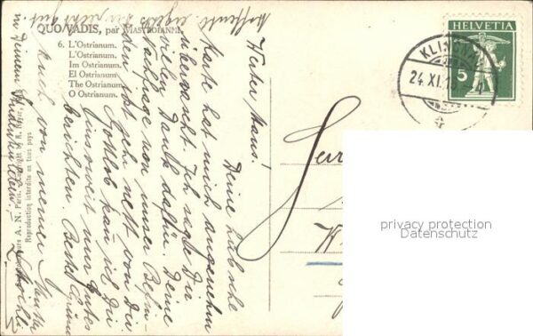 Verlag Noyer (AN Paris) Nr. 276/6 Ostrianum Quo Vadis D. Mastroiann – Bild 2