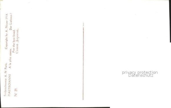 Verlag Noyer (AN Paris) Nr. 29 Mastroianni A la plus aimee Der Lieb – Bild 2