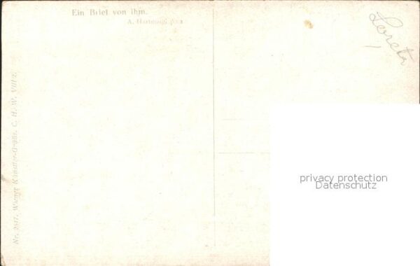 Kuenstlerkarte A. Hartmann Ein Brief von ihm Nr. 2617 – Bild 2