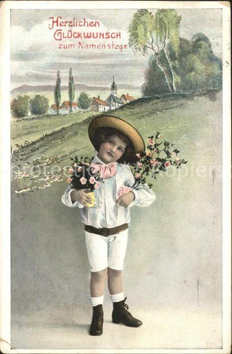Namenstag Namenskarte Kind Blumen
