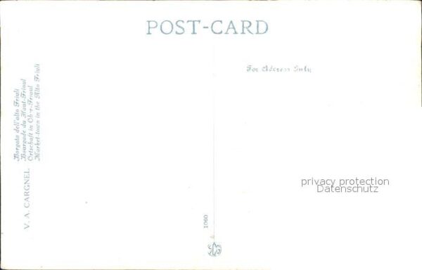 Kuenstlerkarte V. A. Cargnel Borgata dell'alto Friuli – Bild 2