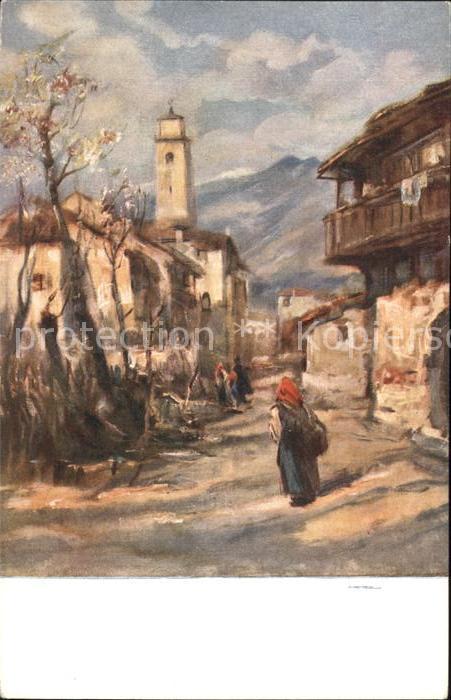 Kuenstlerkarte V. A. Cargnel Fine di Marzo Nr. 1059