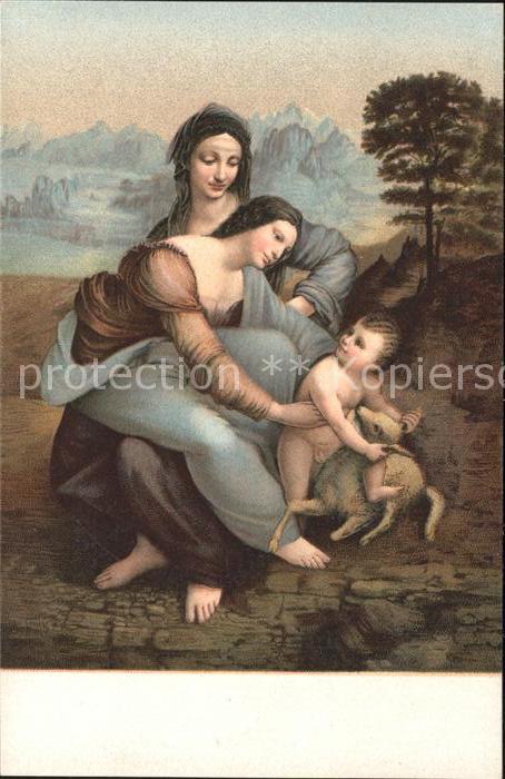 Leonardo Da Vinci La Vierge Enfant Jesus Ste. Anne