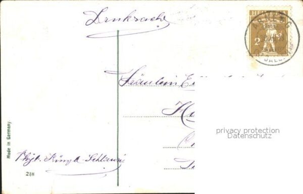 Neujahr Schwalbe Rosen Litho – Bild 2