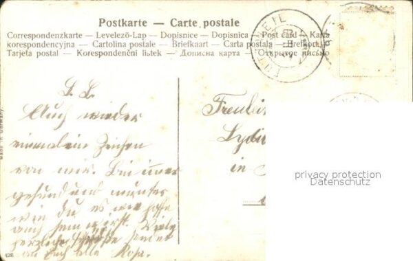 Poesie Gedicht Vergissmeinnicht Paar Litho – Bild 2