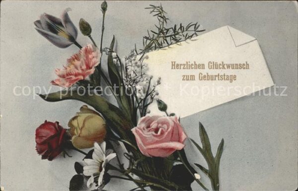Geburtstag Rosen Margerite Nelke Tulpe