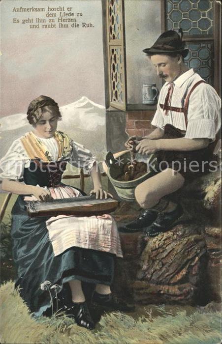 Zither Hackbrett Paar Gedicht
