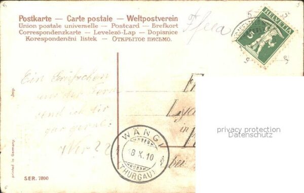 Dampfer Oceanliner Kinder Hutmode Veilchen Gedicht Litho – Bild 2