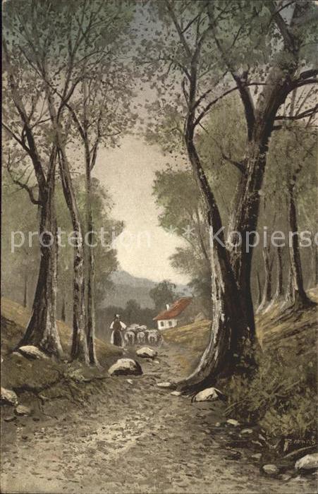 Schafe Wald Lepogravure Nr. 1037