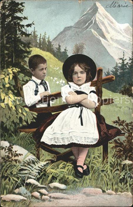 Kinder Hollandtracht Trachten Berge Natur