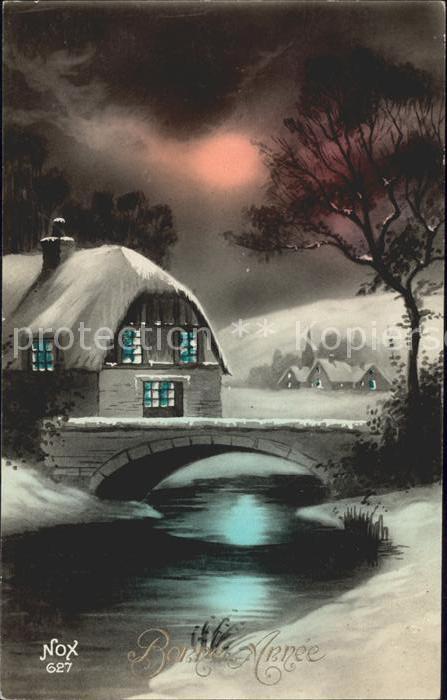 Verlag NOX Nr. 627 Neujahr Haus Brücke
