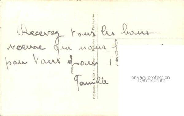 Verlag DEDE Paris Nr. 2082 Neujahr Bäume Fluss Natur – Bild 2