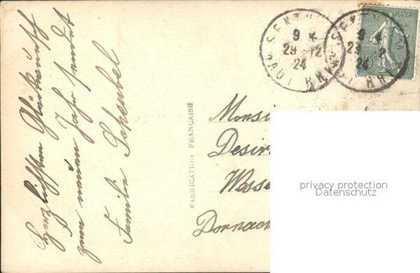 Verlag DEDE Paris Nr. 271 Neujahr Bäume Fluss Natur – Bild 2