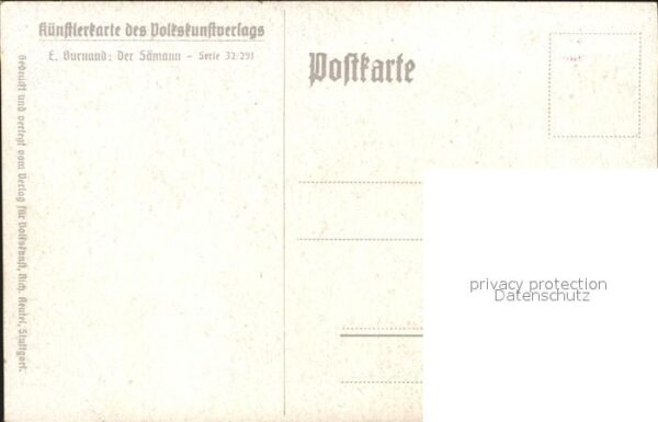 Kuenstlerkarte E. Burnand Der Sämann Landwirtschaft – Bild 2