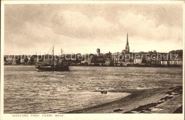 Wexford Ireland View from Ferry Bank Milton Post Card