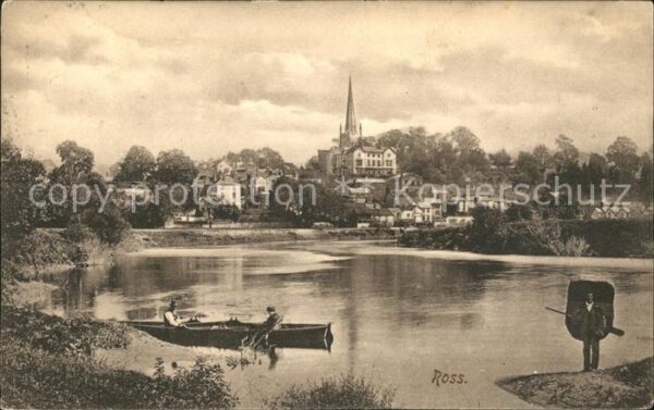 New Ross Wexford General view Church River Boat