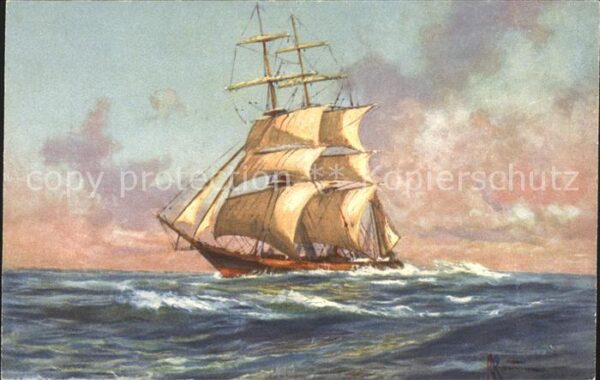 Segelschiffe Künstlerkarte