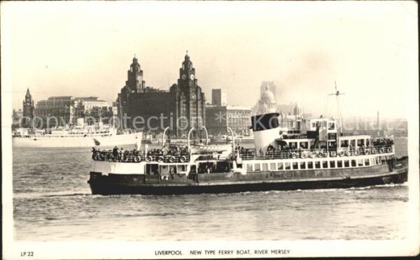 Dampfer Binnenschifffahrt Fährschiff Ferry Boat Liverpool River M