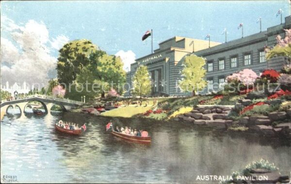 Exhibition British Empire 1924 Australia Pavilion Künstlerkarte