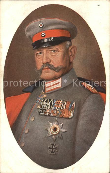 Hindenburg Generalfeldmarschall Orden Künstlerkart