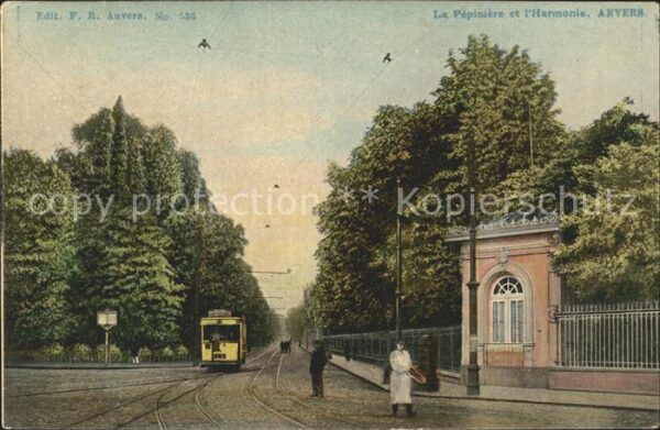 Strassenbahn Pepiniere et l_Harmonie Anvers