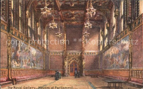 Verlag Tucks Oilette Nr. 7906 The Royal Gallery Houses of Parlia