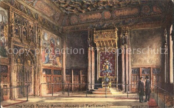 Verlag Tucks Oilette Nr. 7906 The King's Robing Room Houses of P