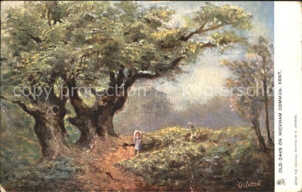 Verlag Tucks Oilette Nr. 1532 Wickham Common Old Oaks Kent