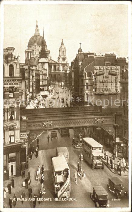 Autobus Omnibus St. Pauls Ludgate Hill London