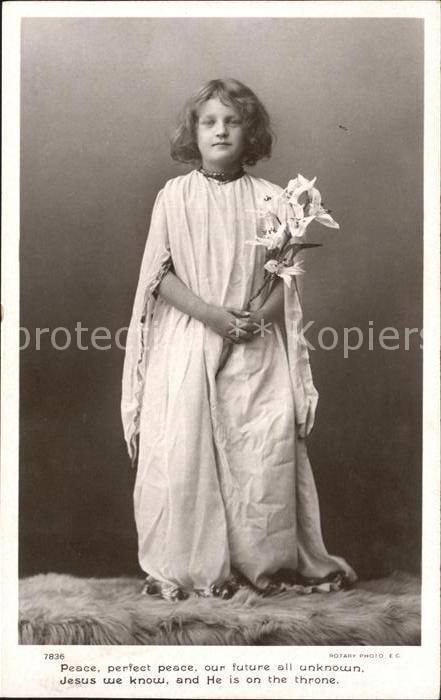 Foto Rotary Nr. 7836 Kind Frieden Blumen