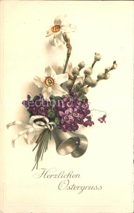 Ostern Easter Paques Glocken Dichter-Narzissen Veilchen Weid